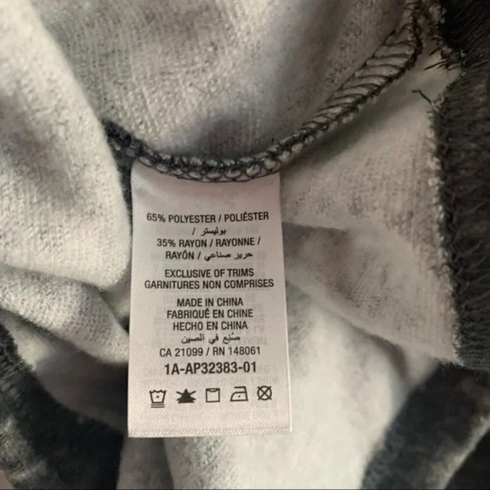 ARDENE NWT Acid Wash Tie Dye Cropped Drawstring Crew Neck Sweatshirt Sweater - Picture 9 of 9